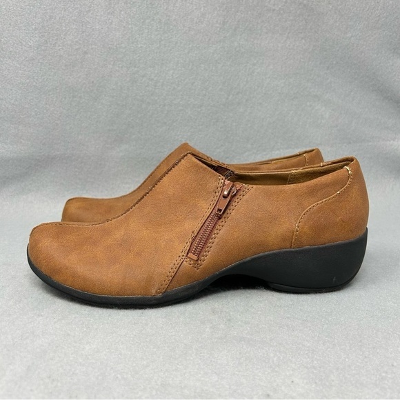 Naturalizer Women's Size 9M Jiggy Brown Faux Leather Ankle Booties Clogs - Picture 4 of 12